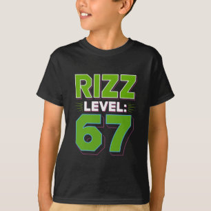 Rizz Level 67 Meme Shirt Youth Trend Six Seven 6 7