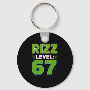 Rizz Level 67 Meme Shirt Youth Trend Six Seven 6 7 Key Ring