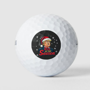 Rizz of The Season Funny Trump Christmas Santa  Golf Balls