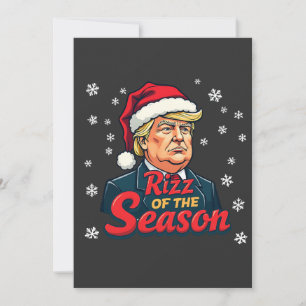 Rizz of The Season Funny Trump Christmas Santa  Invitation