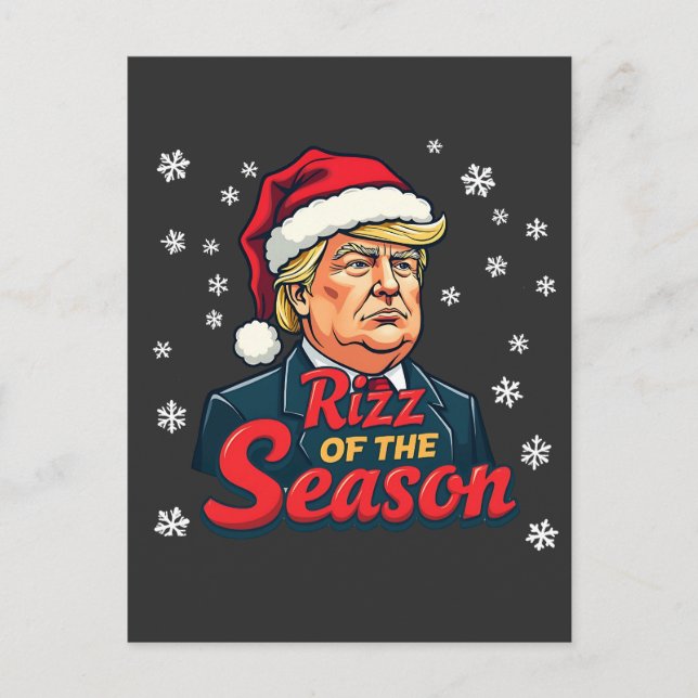 Rizz of The Season Funny Trump Christmas Santa  Postcard (Front)