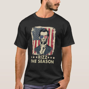 Rizz The Season 4th Of July Abraham Lincoln Men Bo T-Shirt