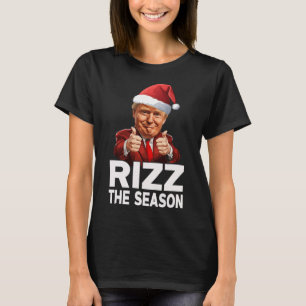 Rizz The Season Christmas Funny Trump Santa Pajama T-Shirt