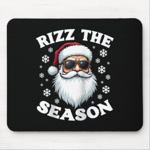 Rizz The Season Funny Christmas Charming Santa Sil Mouse Pad