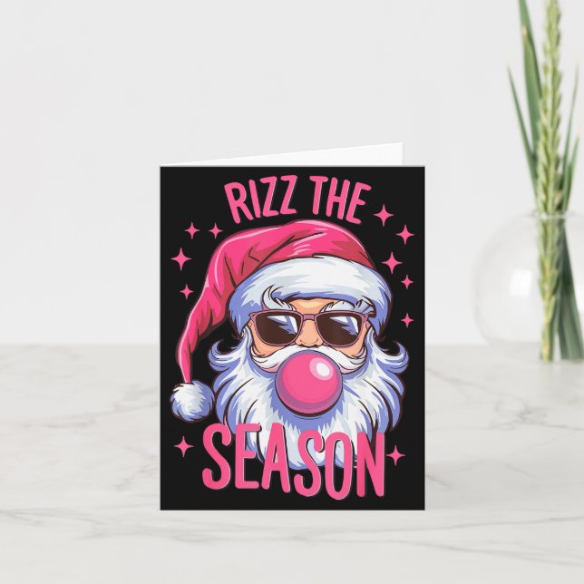 Rizz The Season Funny Christmas Pajamas Rizzler Sa Card (Front)