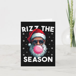 Rizz The Season Funny Christmas Rizzmas Cool Santa Card