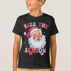 Rizz The Season Funny Christmas Rizzmas Santa Clau T-Shirt