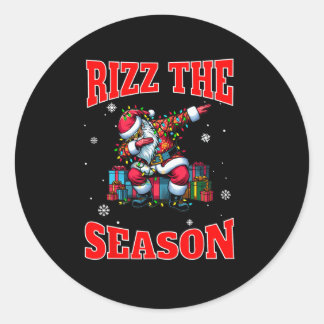 Rizz The Season Funny Middle School Gen Alpha Chri Classic Round Sticker