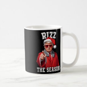 Rizz The Season Funny Trump Christmas Santa Claus  Coffee Mug