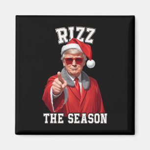Rizz The Season Funny Trump Christmas Santa Claus Magnet