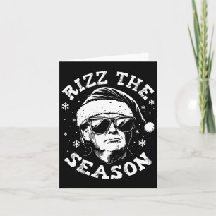 Rizz The Season Funny Trump Merry Christmas Santa  Card