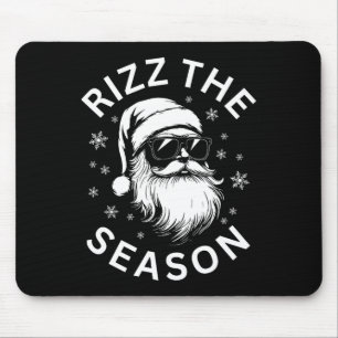 Rizz The Season Santa Claus Funny Christmas Mouse Pad
