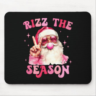 Rizz The Season Santa Pink Bubble Gum Rizzmas Chri Mouse Pad