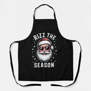 Rizz the Season Silly Christmas Funny Santa Apron