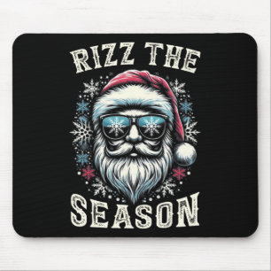 Rizz The Season Silly Christmas Funny Santa Men Te Mouse Pad