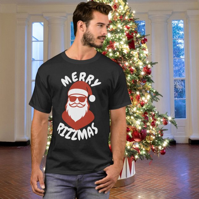 Rizz The Season Trendy Christmas Santa T-Shirt (Rizz The Season Trendy Christmas Santa T-Shirt by Ricaso. Fun on trend style ideal for teens
)