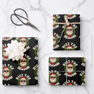 Rizz The Season Trendy Christmas Santa Wrapping Paper Sheet