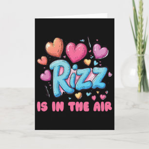 Rizz Valentines Day - Cute Hearts Meme Saying  Card