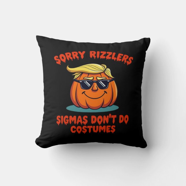 Rizzlers, Sigmas Don’t Do Costumes - Trumpkin Sigm Cushion (Front)