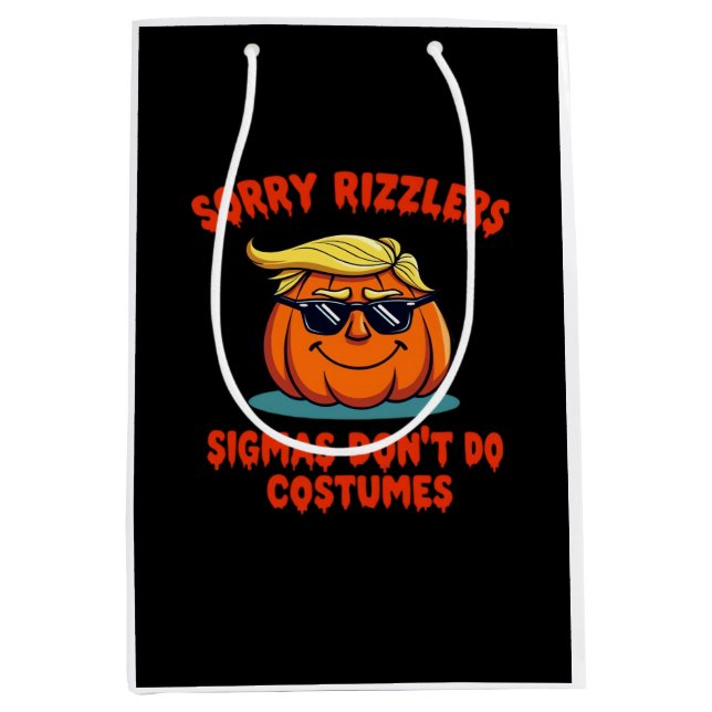 Rizzlers, Sigmas Don’t Do Costumes - Trumpkin Sigm Medium Gift Bag (Front)