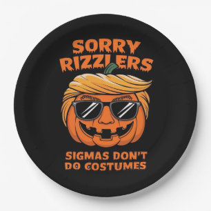 Rizzlers, Sigmas Don’t Do Costumes - Trumpkin Sigm Paper Plate