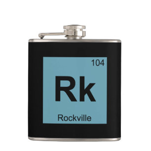 Rk - Rockville Maryland Chemistry Periodic Table Hip Flask