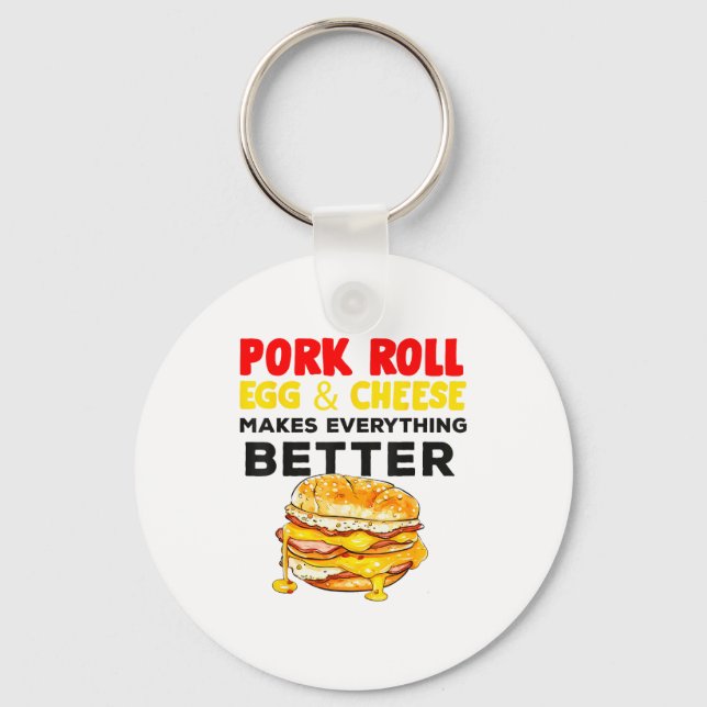 Rk Roll Egg And Cheese New Jersey Pride Nj Foodie  Key Ring (Front)