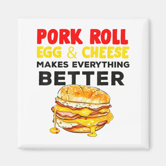 Rk Roll Egg And Cheese New Jersey Pride Nj Foodie  Magnet (Front)