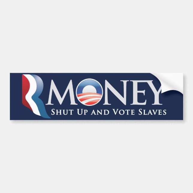 RMoney Romney Obama Bumper Sticker (Front)
