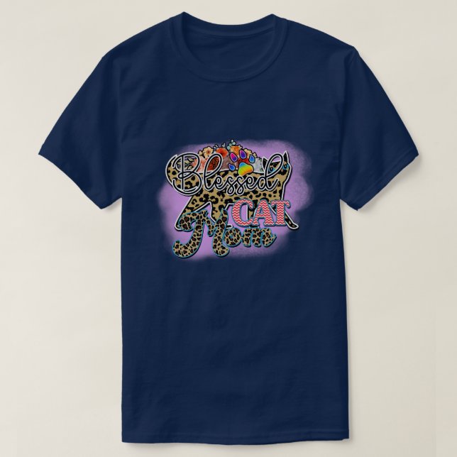 Rms00712 blessed cat mum T-Shirt (Design Front)