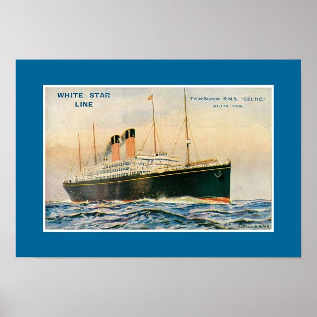RMS Celtic Poster (Front)