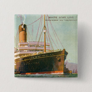 RMS Laurentic 15 Cm Square Badge