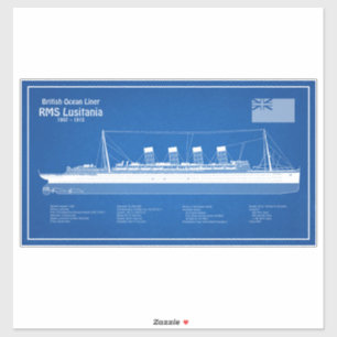 RMS Lusitania - Ship Blueprint Plans ABD