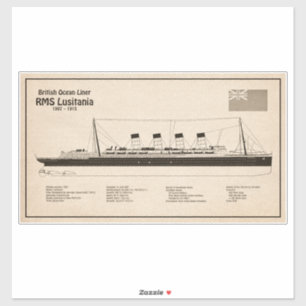RMS Lusitania - Ship Blueprint Plans SD