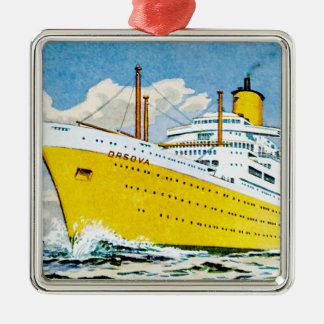 RMS Orsova at Sea Metal Tree Decoration