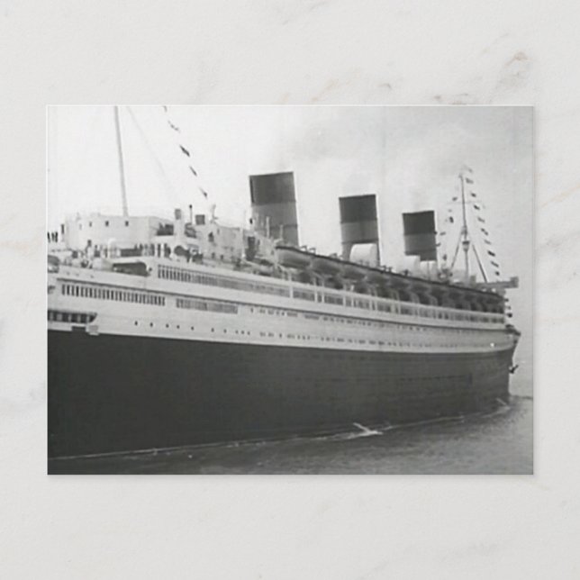 RMS Queen Mary Collection Postcard (Front)