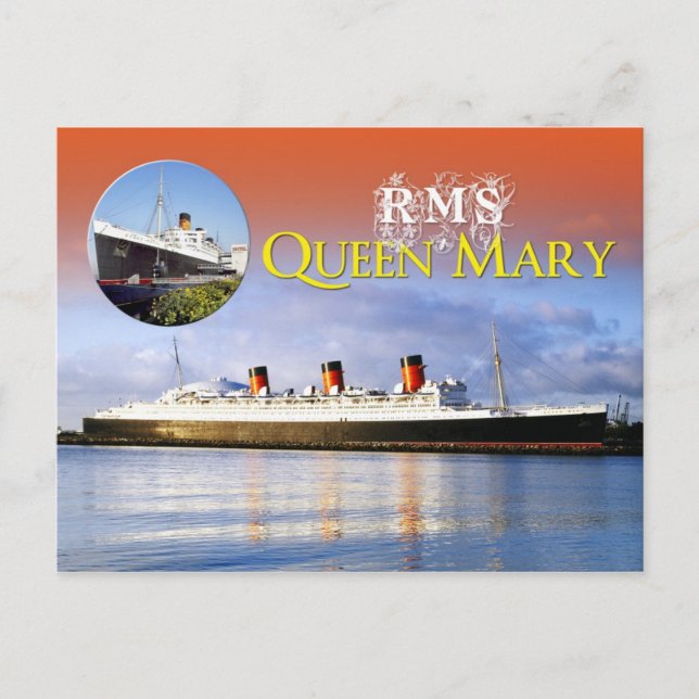 RMS Queen Mary Postcard (Front)