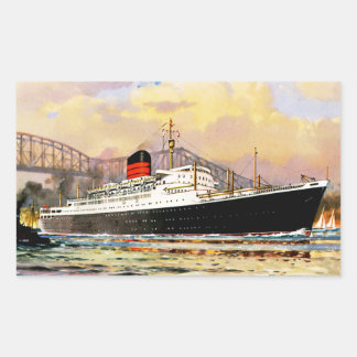 RMS Saxonia Rectangular Sticker