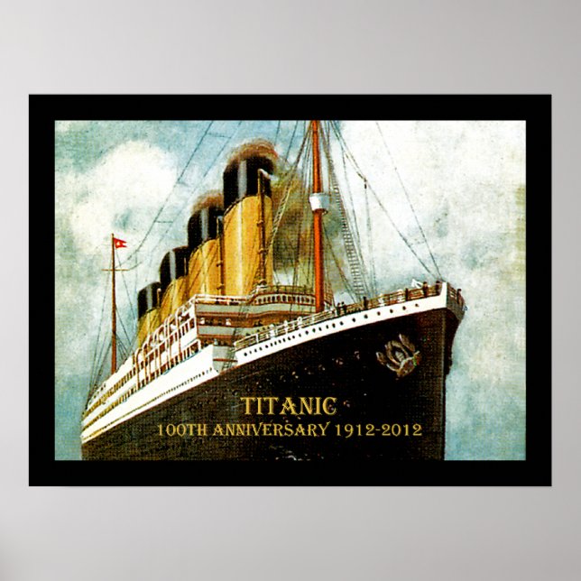 RMS Titanic 100th Anniversary Canvas Poster (Front)
