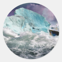 RMS Titanic and Iceberg Painting