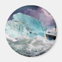RMS Titanic and Iceberg Painting