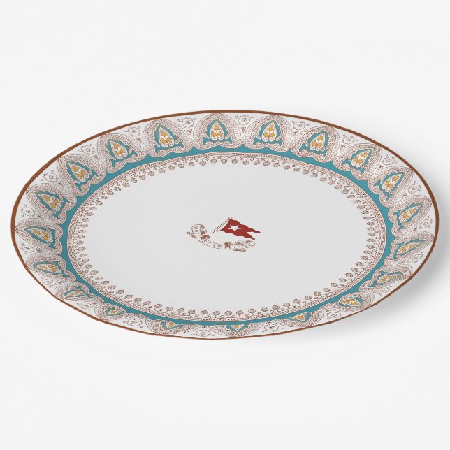 RMS Titanic First Class China Pattern Plate (Angled)