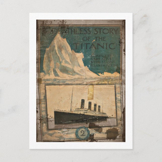 RMS Titanic Illustrated Narrative Postcard (Front)