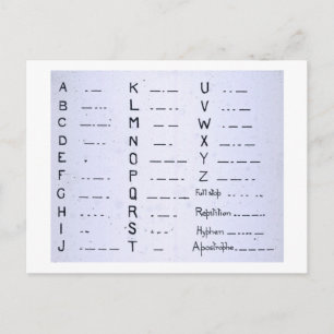 RMS Titanic Morse Code Vintage S.O.S. Postcard