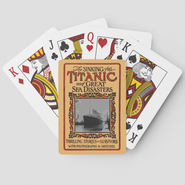 RMS Titanic Nautical Cruise Ship Disaster 1912  Playing Cards (Back)