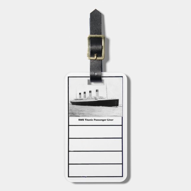 RMS Titanic Passenger Liner Luggage Tag (Front Vertical)