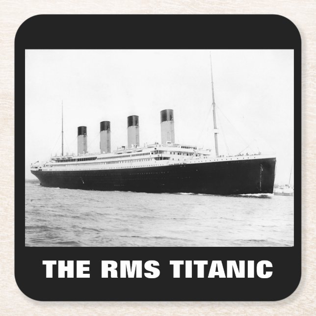 RMS Titanic Passenger Liner   Square Paper Coaster (Front)