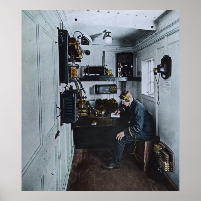 RMS Titanic Radio Operator SOS Poster (Front)