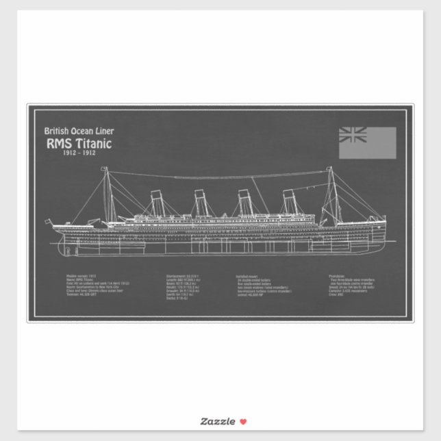 RMS Titanic Ship Blueprint Plans PBD (Sheet)