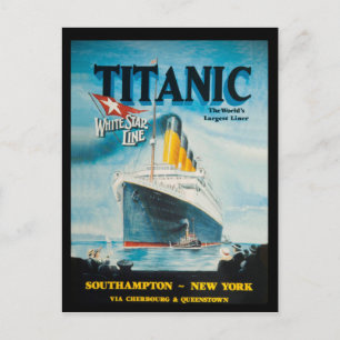 RMS Titanic Travel Ad Postcard